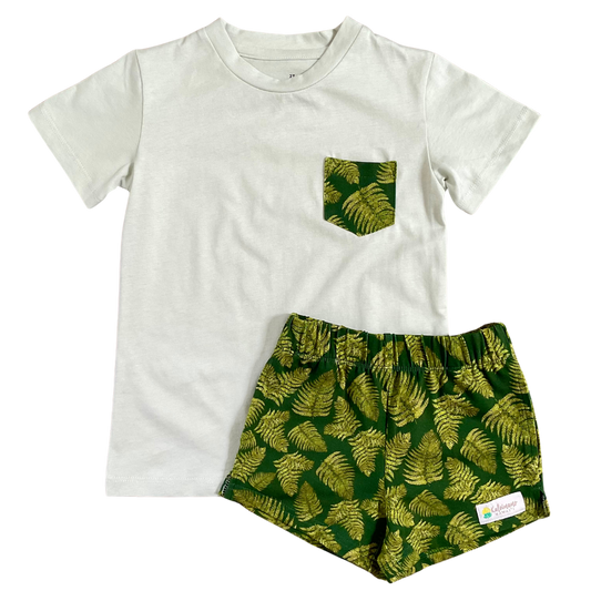 Pālule Pākeke & Lole Wāwae (Pocket Tee and Shorts Set)