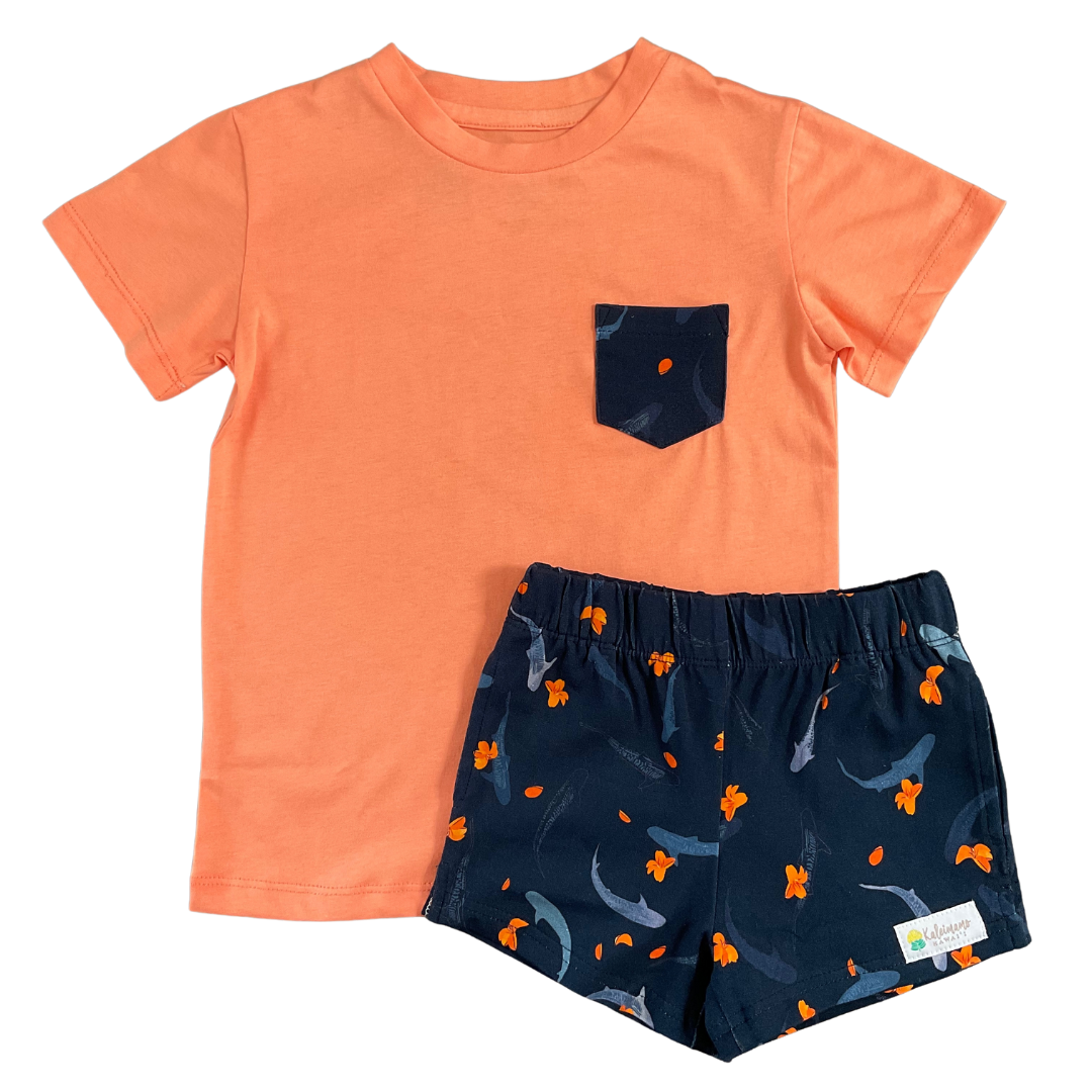 Pālule Pākeke & Lole Wāwae (Pocket Tee and Shorts Set)