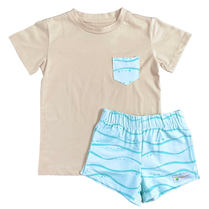 Pālule Pākeke & Lole Wāwae (Pocket Tee and Shorts Set)